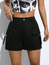PETITE Flap Pocket Buckle Detail Cargo Shorts